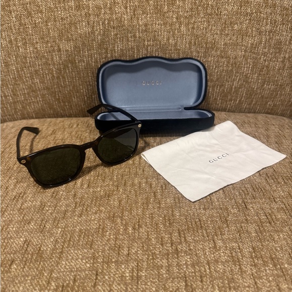 Gucci Accessories - Authentic GUCCI Square Acetate Sunglasses w/ Interlocking G’s Havana GG0154SA